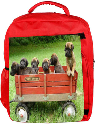 

Snoogg Eco Friendly Canvas Puppy'S Day Out Backpack Rucksack School Travel Unisex Casual Canvas Bag Bookbag Satchel 5 L Backpack(Red)