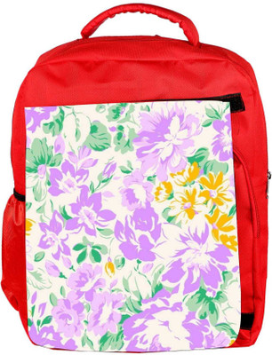 

Snoogg Eco Friendly Canvas White And Pink Floral Pattern 2482 Backpack Rucksack School Travel Unisex Casual Canvas Bag Bookbag Satchel 5 L Backpack(Red)