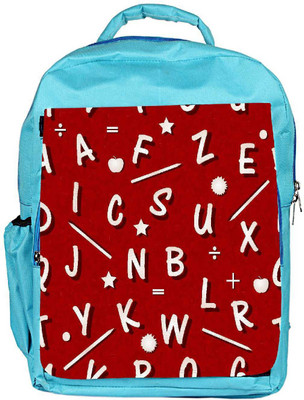 

Snoogg Eco Friendly Canvas White Alphabets Red Designer Backpack Rucksack School Travel Unisex Casual Canvas Bag Bookbag Satchel 5 L Backpack(Blue)