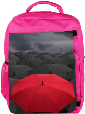 

Snoogg Eco Friendly Canvas Red Umbrella Designer Backpack Rucksack School Travel Unisex Casual Canvas Bag Bookbag Satchel 5 L Backpack(Pink)