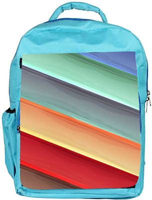 

Snoogg Eco Friendly Canvas Light Color Strips Designer Backpack Rucksack School Travel Unisex Casual Canvas Bag Bookbag Satchel 5 L Backpack(Blue)