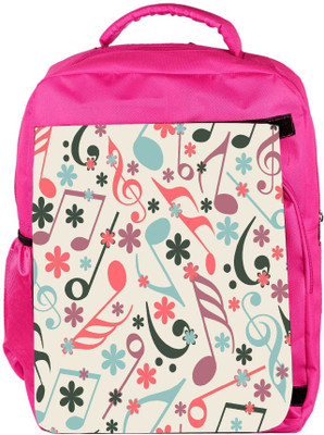 

Snoogg Eco Friendly Canvas Music Strings Designer Backpack Rucksack School Travel Unisex Casual Canvas Bag Bookbag Satchel 5 L Backpack(Pink)