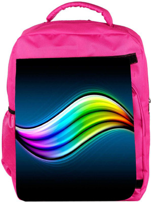 

Snoogg Eco Friendly Canvas Colorful Abstract Design Designer Backpack Rucksack School Travel Unisex Casual Canvas Bag Bookbag Satchel 5 L Backpack(Pink)