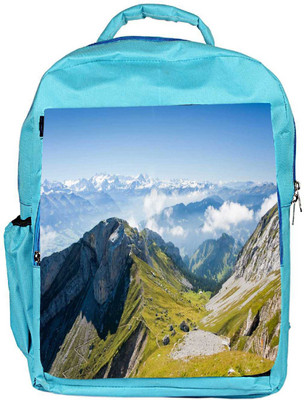 

Snoogg Eco Friendly Canvas White Mountains Designer Backpack Rucksack School Travel Unisex Casual Canvas Bag Bookbag Satchel 5 L Backpack(Blue)