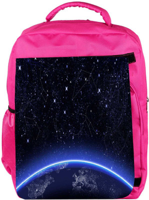 

Snoogg Eco Friendly Canvas Abstract Stars Designer Backpack Rucksack School Travel Unisex Casual Canvas Bag Bookbag Satchel 5 L Backpack(Pink)