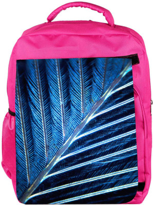 

Snoogg Eco Friendly Canvas Feather Backpack Rucksack School Travel Unisex Casual Canvas Bag Bookbag Satchel 5 L Backpack(Pink)