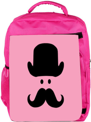

Snoogg Eco Friendly Canvas Cute Mustache Backpack Rucksack School Travel Unisex Casual Canvas Bag Bookbag Satchel 5 L Backpack(Pink)