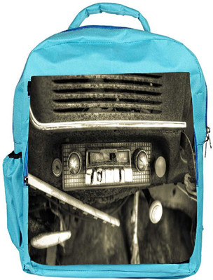 

Snoogg Eco Friendly Canvas Old Car Radio Designer Backpack Rucksack School Travel Unisex Casual Canvas Bag Bookbag Satchel 5 L Backpack(Blue)