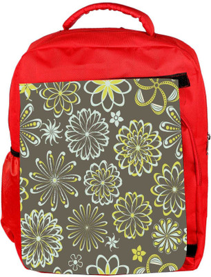 

Snoogg Eco Friendly Canvas White Florals Designer Backpack Rucksack School Travel Unisex Casual Canvas Bag Bookbag Satchel 5 L Backpack(Red)