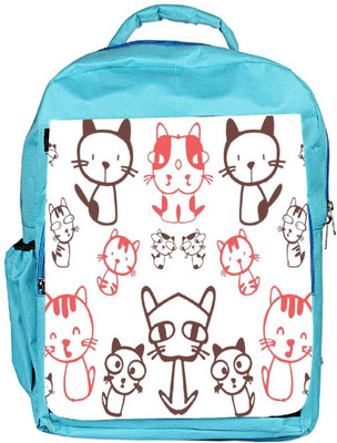 

Snoogg Eco Friendly Canvas Kitties Cute Backpack Rucksack School Travel Unisex Casual Canvas Bag Bookbag Satchel 5 L Backpack(Blue)