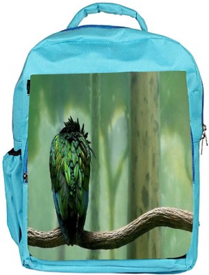 

Snoogg Eco Friendly Canvas Back Feather Sparrow Designer Backpack Rucksack School Travel Unisex Casual Canvas Bag Bookbag Satchel 5 L Backpack(Blue)