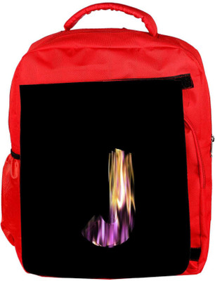 

Snoogg Eco Friendly Canvas Flaming 3D Letter Backpack Rucksack School Travel Unisex Casual Canvas Bag Bookbag Satchel 5 L Backpack(Red)