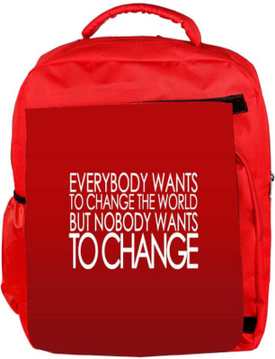 

Snoogg Eco Friendly Canvas Everybody Wants To Backpack Rucksack School Travel Unisex Casual Canvas Bag Bookbag Satchel 5 L Backpack(Red)