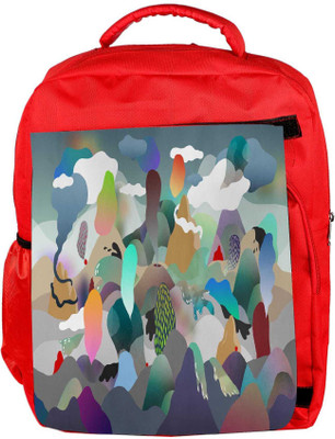 

Snoogg Eco Friendly Canvas Paper Ring Of Fire Designer Backpack Rucksack School Travel Unisex Casual Canvas Bag Bookbag Satchel 5 L Backpack(Red)