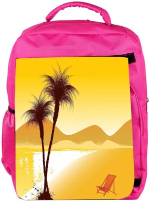 

Snoogg Eco Friendly Canvas Summer Background Backpack Rucksack School Travel Unisex Casual Canvas Bag Bookbag Satchel 5 L Backpack(Pink)