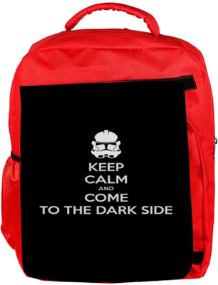 

Snoogg Eco Friendly Canvas Keep Calm And Dark Side Backpack Rucksack School Travel Unisex Casual Canvas Bag Bookbag Satchel 5 L Backpack(Red)