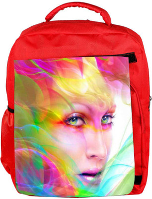 

Snoogg Eco Friendly Canvas Colorful Hair Woman 2769 Backpack Rucksack School Travel Unisex Casual Canvas Bag Bookbag Satchel 5 L Backpack(Red)