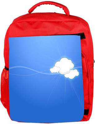 

Snoogg Eco Friendly Canvas White Clouds Designer Backpack Rucksack School Travel Unisex Casual Canvas Bag Bookbag Satchel 5 L Backpack(Red)