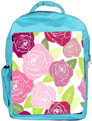 

Snoogg Eco Friendly Canvas Multicolor Roses Designer Backpack Rucksack School Travel Unisex Casual Canvas Bag Bookbag Satchel 5 L Backpack(Blue)