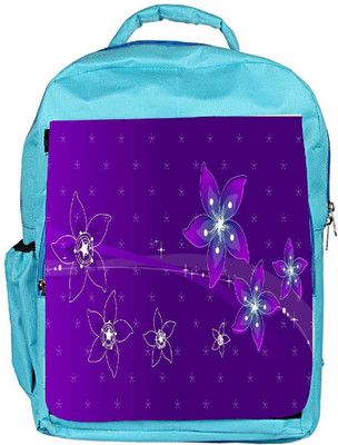 

Snoogg Eco Friendly Canvas Purple Flower Designer Backpack Rucksack School Travel Unisex Casual Canvas Bag Bookbag Satchel 5 L Backpack(Blue)