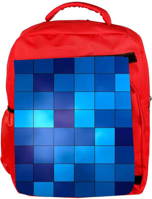 

Snoogg Eco Friendly Canvas Digital Squares Backpack Rucksack School Travel Unisex Casual Canvas Bag Bookbag Satchel 5 L Backpack(Red)