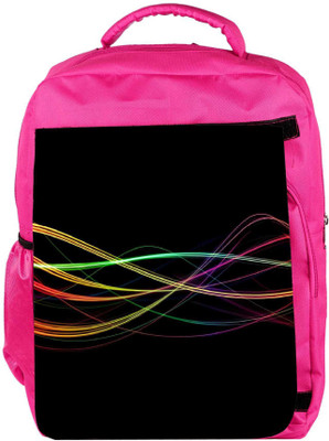 

Snoogg Eco Friendly Canvas Multiple Rays In Black Background Designer Backpack Rucksack School Travel Unisex Casual Canvas Bag Bookbag Satchel 5 L Backpack(Pink)