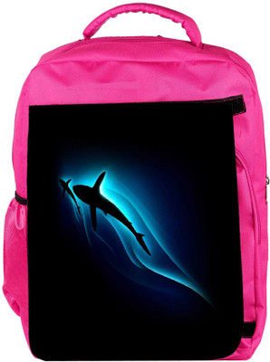 

Snoogg Eco Friendly Canvas Neon Shark In Sea Designer Backpack Rucksack School Travel Unisex Casual Canvas Bag Bookbag Satchel 5 L Backpack(Pink)