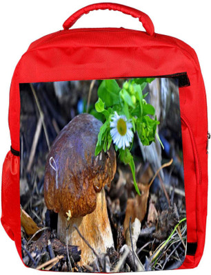 

Snoogg Eco Friendly Canvas Little Mushroom Designer Backpack Rucksack School Travel Unisex Casual Canvas Bag Bookbag Satchel 5 L Backpack(Red)