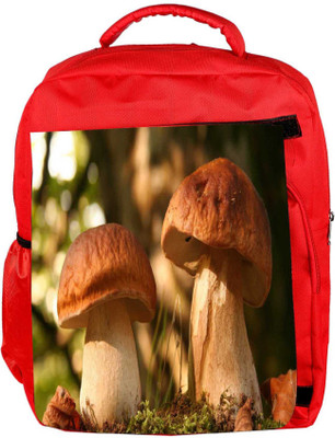 

Snoogg Eco Friendly Canvas Abstract Mushroom Designer Backpack Rucksack School Travel Unisex Casual Canvas Bag Bookbag Satchel 5 L Backpack(Red)