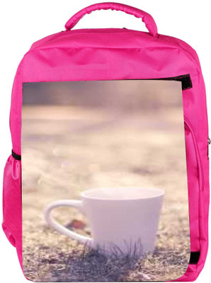 

Snoogg Eco Friendly Canvas White Mug Designer Backpack Rucksack School Travel Unisex Casual Canvas Bag Bookbag Satchel 5 L Backpack(Pink)