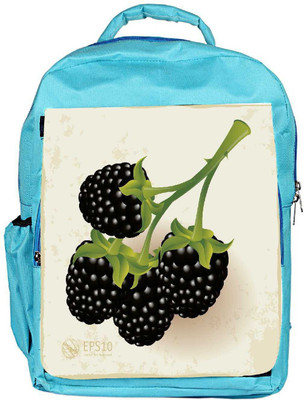 

Snoogg Eco Friendly Canvas Blackberries Vector Backpack Rucksack School Travel Unisex Casual Canvas Bag Bookbag Satchel 5 L Backpack(Blue)