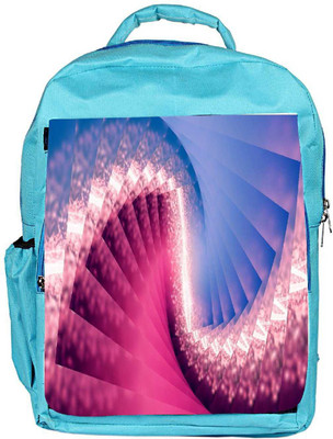 

Snoogg Eco Friendly Canvas Glowing Spiral Abstract Designer Backpack Rucksack School Travel Unisex Casual Canvas Bag Bookbag Satchel 5 L Backpack(Blue)