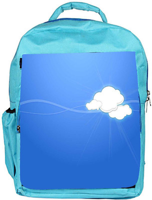 

Snoogg Eco Friendly Canvas White Clouds Designer Backpack Rucksack School Travel Unisex Casual Canvas Bag Bookbag Satchel 5 L Backpack(Blue)