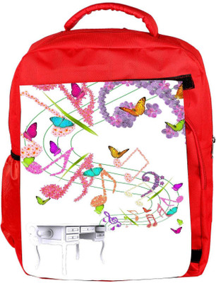 

Snoogg Eco Friendly Canvas Floral Background Backpack Rucksack School Travel Unisex Casual Canvas Bag Bookbag Satchel 5 L Backpack(Red)