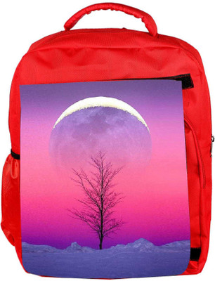 

Snoogg Eco Friendly Canvas Sky View 15 Backpack Rucksack School Travel Unisex Casual Canvas Bag Bookbag Satchel 5 L Backpack(Red)