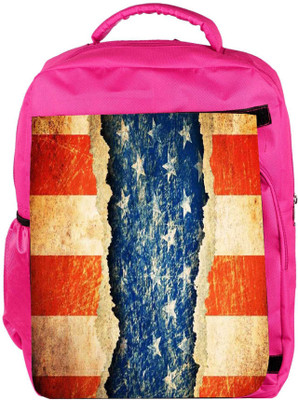 

Snoogg Eco Friendly Canvas Grunge America Backpack Rucksack School Travel Unisex Casual Canvas Bag Bookbag Satchel 5 L Backpack(Pink)