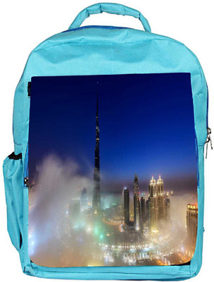 

Snoogg Eco Friendly Canvas Storm In The City Designer Backpack Rucksack School Travel Unisex Casual Canvas Bag Bookbag Satchel 5 L Backpack(Blue)