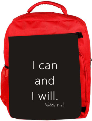 

Snoogg Eco Friendly Canvas Watch Me! Backpack Rucksack School Travel Unisex Casual Canvas Bag Bookbag Satchel 5 L Backpack(Red)