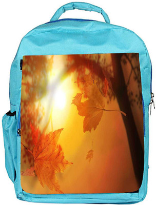 

Snoogg Eco Friendly Canvas Orange Autumn Designer Backpack Rucksack School Travel Unisex Casual Canvas Bag Bookbag Satchel 5 L Backpack(Blue)