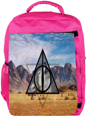

Snoogg Eco Friendly Canvas Universe Wolf Backpack Rucksack School Travel Unisex Casual Canvas Bag Bookbag Satchel 5 L Backpack(Pink)