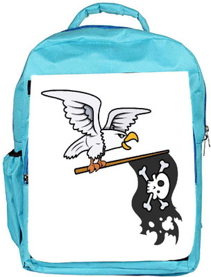 

Snoogg Eco Friendly Canvas Eagle Holding Pirate Flag Vector Cartoon Illustration Backpack Rucksack School Travel Unisex Casual Canvas Bag Bookbag Satchel 5 L Backpack(Blue)