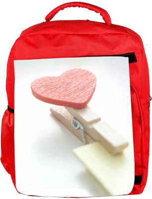 

Snoogg Eco Friendly Canvas Throw Your Heart Backpack Rucksack School Travel Unisex Casual Canvas Bag Bookbag Satchel 5 L Backpack(Red)
