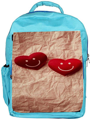 

Snoogg Eco Friendly Canvas Cute Smile Love Heart Couple Designer Backpack Rucksack School Travel Unisex Casual Canvas Bag Bookbag Satchel 5 L Backpack(Blue)