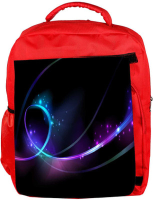 

Snoogg Eco Friendly Canvas Neon Ribbon Designer Backpack Rucksack School Travel Unisex Casual Canvas Bag Bookbag Satchel 5 L Backpack(Red)