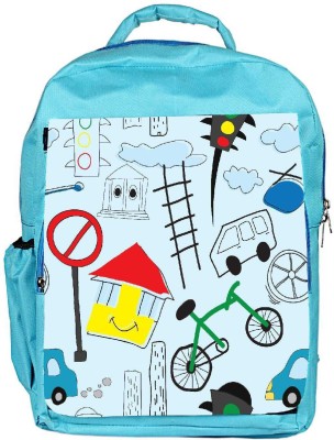 

Snoogg Eco Friendly Canvas Green Cycle Designer Backpack Rucksack School Travel Unisex Casual Canvas Bag Bookbag Satchel 5 L Backpack(Blue)