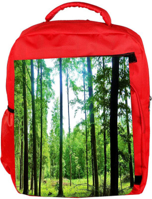 

Snoogg Eco Friendly Canvas Thin Branched Tree Designer Backpack Rucksack School Travel Unisex Casual Canvas Bag Bookbag Satchel 5 L Backpack(Red)