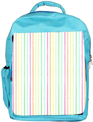 

Snoogg Eco Friendly Canvas Colorful Strips Designer Backpack Rucksack School Travel Unisex Casual Canvas Bag Bookbag Satchel 5 L Backpack(Blue)