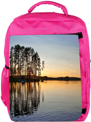 

Snoogg Eco Friendly Canvas Tall Tree Designer Backpack Rucksack School Travel Unisex Casual Canvas Bag Bookbag Satchel 5 L Backpack(Pink)