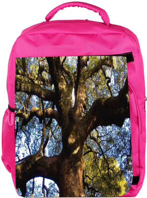 

Snoogg Eco Friendly Canvas Multiple Branched Tree Designer Backpack Rucksack School Travel Unisex Casual Canvas Bag Bookbag Satchel 5 L Backpack(Pink)