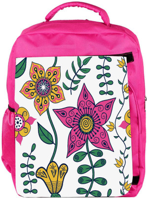 

Snoogg Eco Friendly Canvas Colorful Floral Seamless Pattern In Cartoon Style Seamless Pattern Backpack Rucksack School Travel Unisex Casual Canvas Bag Bookbag Satchel 5 L Backpack(Pink)
